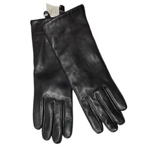 Dark Brown Leather Gloves Classic Lined New Sz 6.5